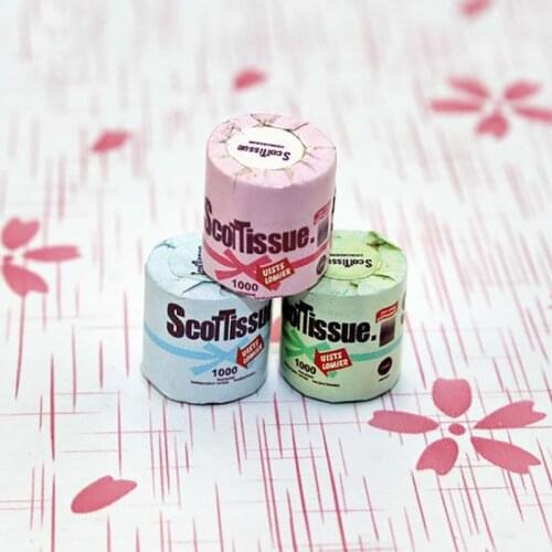 3PCS Miniatures Miniature Dollhouse Tissue Paper Bathroom Decor for Blyth,bjd Doll Funiture Accessories