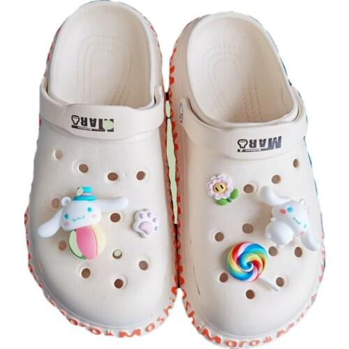 5Pcs Cartoon Flowers Accessories Shoe Croc Charms Cute Fruit Decoration Buckle Kids Gift Fit Wristbands for Jibb Croc JIBZ