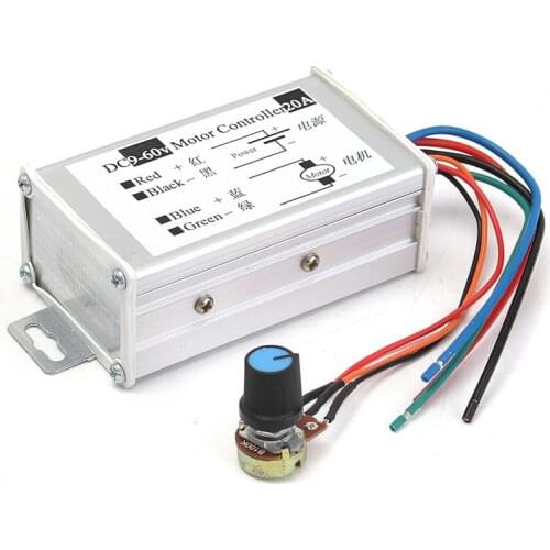 50PCS/LOT DC 12V 24V 36V 48V SoftStart Reversible Motor Speed Control PWM Controller PWM(6.8)