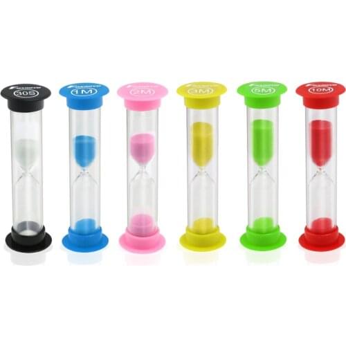 6 Colors 30sec / 1min / 2min / 3mins / 5mins / 10mins Colorful Hourglass Sandglass Sand Clock Timers Party Gifts