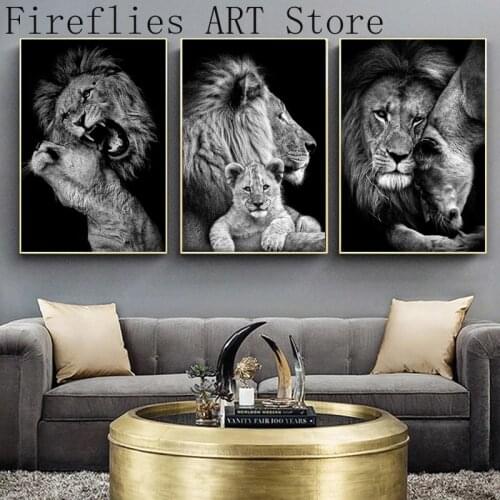 Black White Animals Lions 5D Diamond Painting Diamond Embroidery Full Square Round Diamond Mosaic Cross Stitch Kits Home Decor