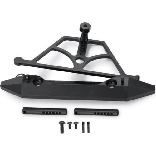 AXSPEED Black Titanium Colour Metal Front Bumper Collision For SCX10 90046 Axial 1/10 RC Car