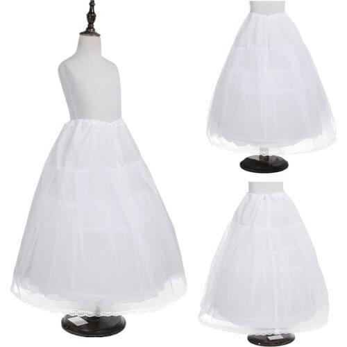Girls Ballet Tutu Skirt 2 Hoops Crinoline Slip Petticoat Wedding Underskirt for Rockabilly Prom Dresses Flower Girls Clothes