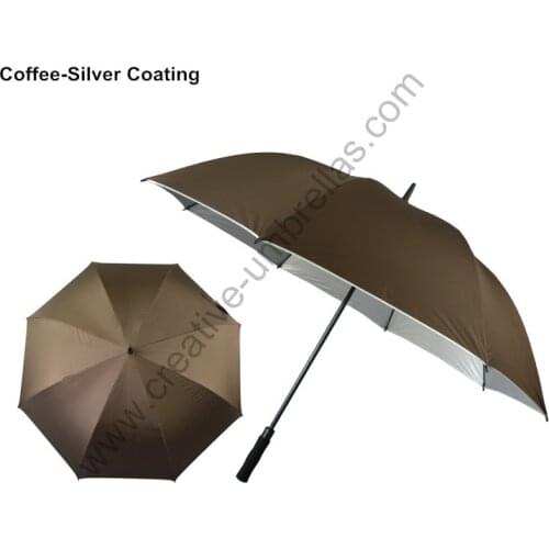 Free shipping diameter 120cm 4pcs/lot free pongee silver coating golf umbrellas.fiberglass,auto open,anti static,UV protecting