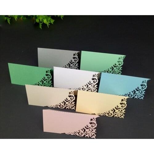 50pcs Table Name Place Card Paper Laser Cut Seat Number Cards Wedding Mariage Eid Mubarak Party Decoration Favors Supplies