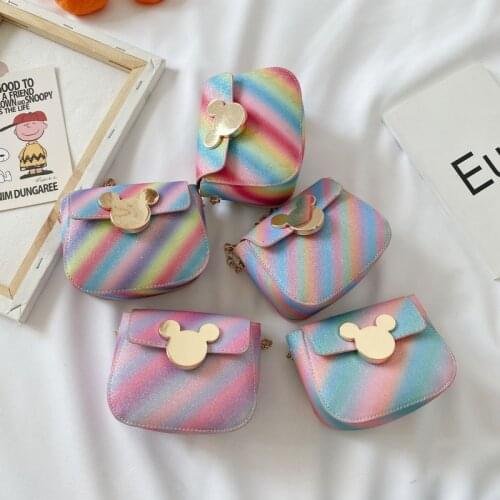 Disney mickey mouse Childrens bag summer new shoulder bag baby messenger bag trendy boys and girls mini chain bag