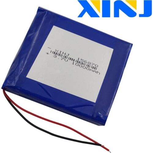 XINJ 3.7V 10000 mAh Polymer Rechargeable Li Po Battery cell 156870 For GPS Power bank Outdoor Solar Lamps Portable TV Tablet PC