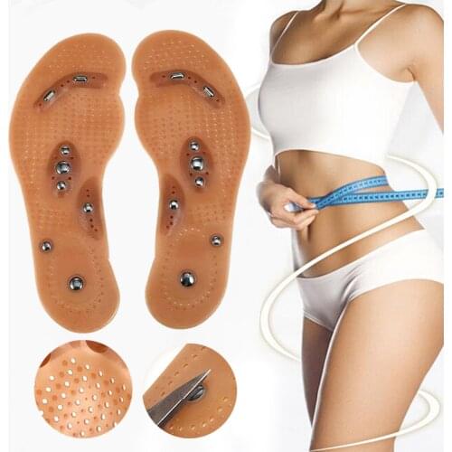 Foot Massage Magnetic Massage Insole Feet Massage Physiotherapy Therapy Acupressure Magnetic Massage Insole Slimming Insoles