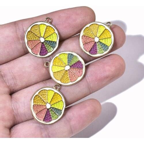 10PCS Cute Cartoon Lemon Charms For Diy Jewelry Making Fruit Necklace Keychain Bracelet Handmade Charm Pendants Accessories