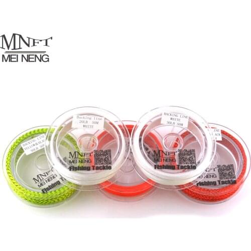 MNFT 3 Spools Fly fishing backing Line Polyster Braid Wire 30LB/20LB 50Meters/Spools Braided Backing Fly Fishing Line