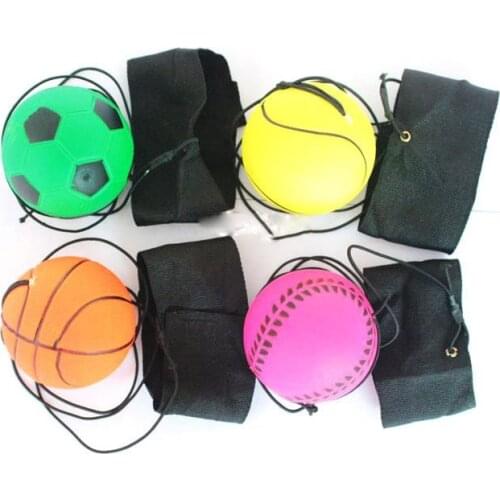 Kids Toys Bouncy Finger Band Ball Elastic Rubber Ball For Wrist Exercise Hand Finger Stiffness Relief Wrist Bounce Ball