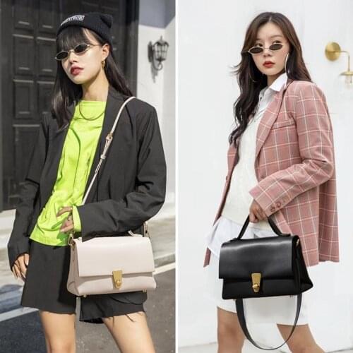 Soft Cowhide Armpit Retro Shoulder Small Square Bag Top Quality Crossbody Bag Handbag for Woman