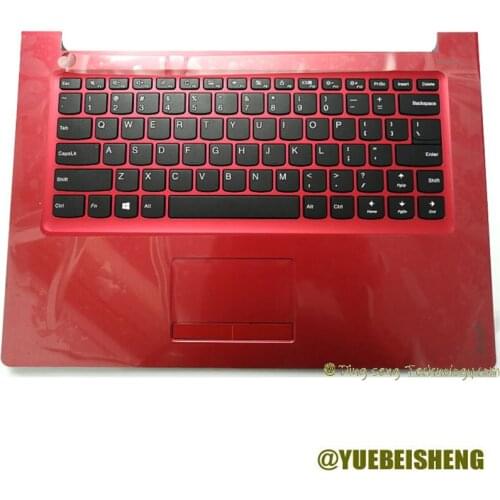 YUEBEISHENG NEW FOR LENOVO ideapad 510-14 510-14isk US keyboard upper cover upper case 5CB0M29392 ,red