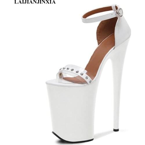 New Women Spring Sexy 20cm Ultra High Heels Wedding Party Dress Pole Dance Sandals Dancing Shoes