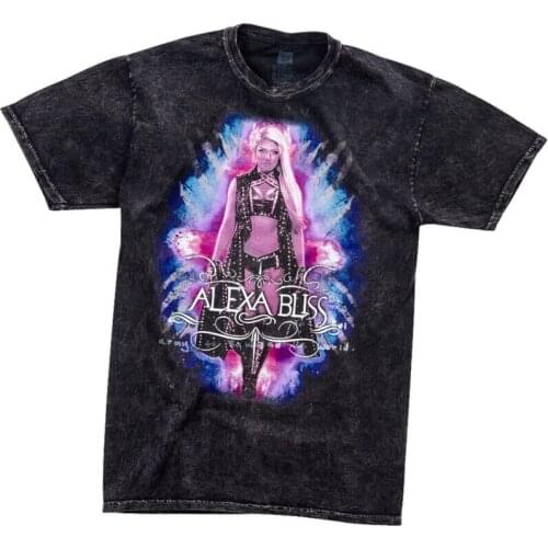 ALEXA BLISS Blissed Off OFFICIAL MINERAL WASH AUTHENTIC T-SHIRT