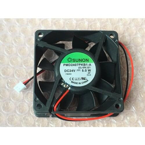 Original PMD2407PKB1-A 24V 5.0W 7cm 2 line printing machine inverter cooling fan