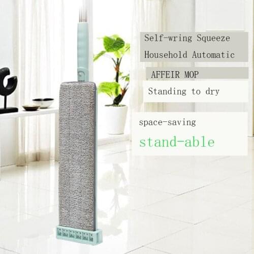 Flat Mop Free Hand Washing Stainless Steel Handle Floor Mop Home Floor Cleaning Microfiber Pad