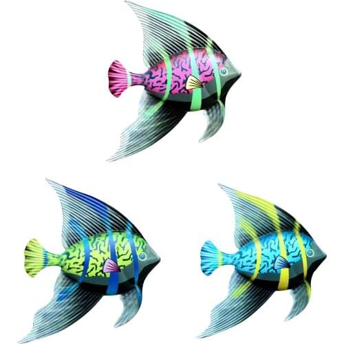 Home Wrought Iron Fish Wall Decor Vintage Metal Art Craft Hollow Hanging Pendant Living Room Bathroom Bedroom Wall-mounted
