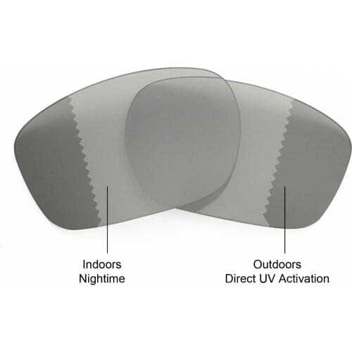 Mryok Anti-Scratch POLARIZED Replacement Lenses for Oakley Sliver Sunglasses Grey Photochromic