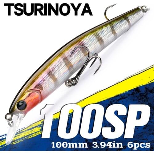 TSURINOYA NEW Minnow Fishing Lure DW70 100SP 100mm 9.5g Suspending Minnow Jerkbait Wobbler Bionic Swimbait Bass Pike Lure Bait