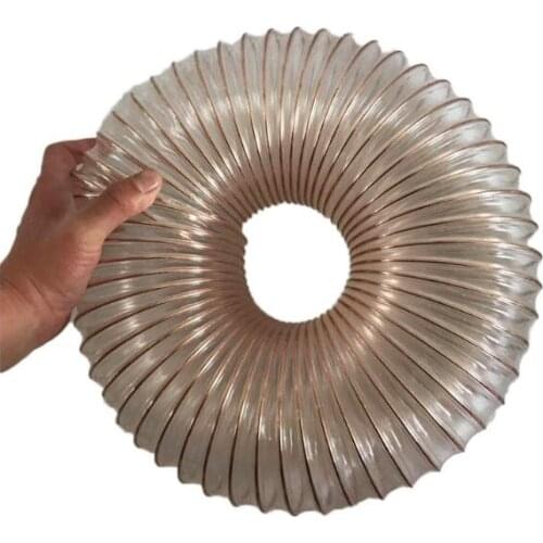 Transparent 1 Meter PU tube dust suction vacuum fume exhaust hose exhaust pipe air tube inside diameter