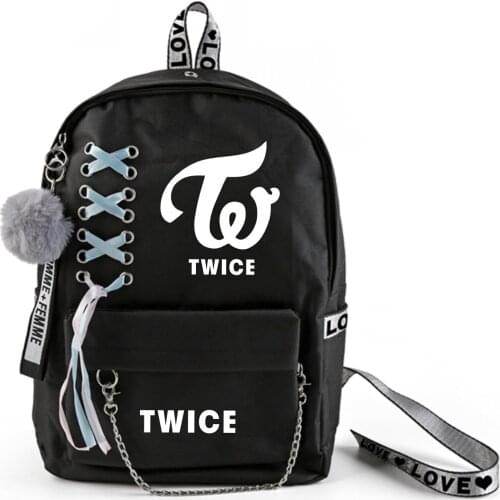 KPOP TWICE Momo Mina Tzuyu Sana Schoolbag Double Shoulder Bag Fresh-wrap, Korean-style Backpack High-capacity Bag Students New