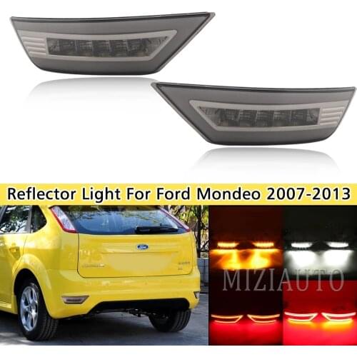 2Pcs Smoke LED Rear Bumper For Ford Focus Hatchback 2009 - 2013 For Ford Focus 2 MK2/Escape Kuga Reflector Light Rear Fog Lamp