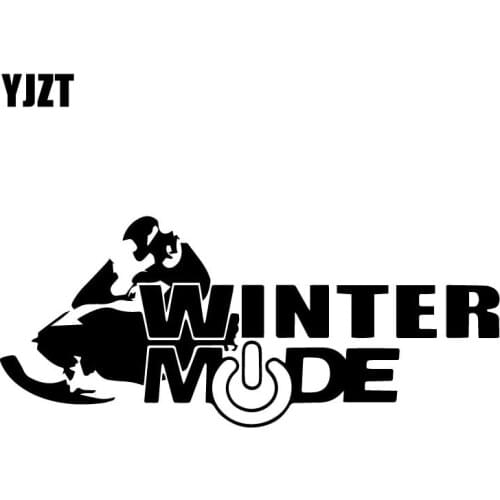YJZT 18.1CM*7.5CM Snowmobile Decal Winter Mode Creative Car Styling Decoration Decals Cartoon Car Stickers C31-0516