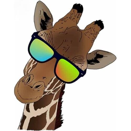 For Funny Giraffe Funny Car Stickers Repair Sticker Trunk Decals Vinyl Waterproof Car Door Protector 13cm*10cm