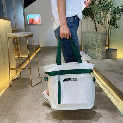 Ladies Large Capacity Handbags New Casual Patchwork Color Shoulder Bag Female Zipper Crossbody Bags