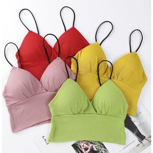 Women Sport Bra Top Running Solid Color Vest Women Push Up Underwear Sexy Bralette Tube Tops Seamless Yoga Bra Summer Crop Top