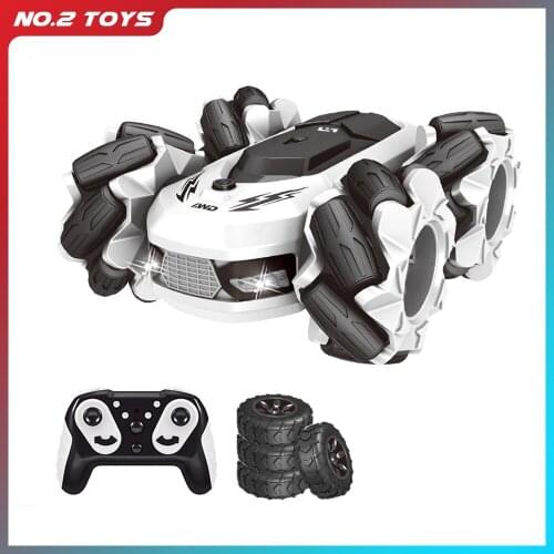 2 IN 1 RC Stunt Car 360 Rotation Double Sided Driving Deformed Car Radio Control Buggy Drift Electric Machine Vehicle Toys Boys