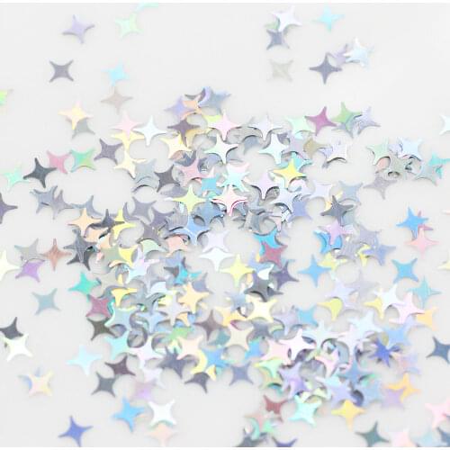 4mm Star Sequins Nail Glitter Paillettes Laser Silver Eo-Friendly Sequin For Nails Art Manicure Material