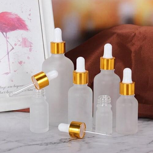 5-100ML Tubes Frosted Dropper Glass Aromatherapy Liquid for Essential Massage Oil Pipette Refillable Bottles Small Container