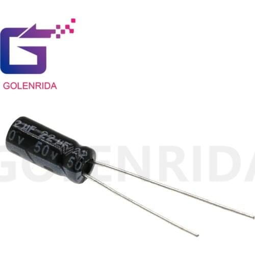 50PCS Electrolytic capacitor 50V22uF 5*11mm aluminum electrolytic capacitor 22uf 50v