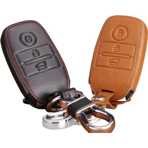 Car key Cover Genual Leather Key Case wallet For KIA k3 Sorento 2015 Smart Key YT-80415-2