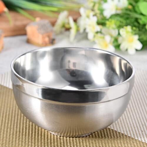 Stainless Steel Bowl Double Thick Stainless Steel Bowl Korean 304 Stainless Steel Polished Noodles Soup Bowl #SO