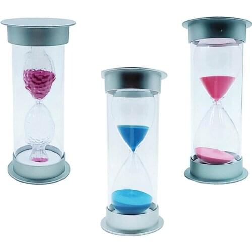 3 Set Fish/Round Sand Glass Hourglass 15,45,60 Minutes Dual Timers Kitchen Tools Home Decor Exercise Yoga Tool Special Needs