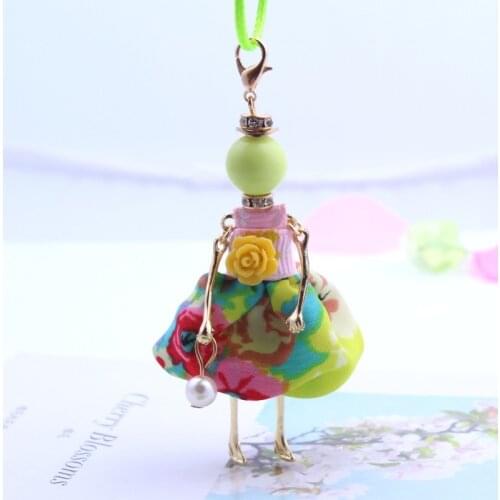 New Fashion Sweet Girl Doll Pendant Necklace Lovely Flower choker Necklace Jewelry Accessories for Women Child Gift