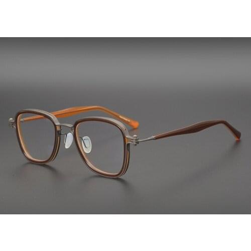 Retro Acetate Glasses Frame Men Women Vintage Square Eye Glasses Optical Myopia Eyeglasses Frames Man Clear Eyewear Oculos Gafas