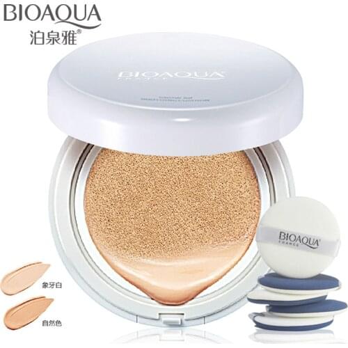 BIOAQUA Whitening Air Cushion BB Cream Moisturizing Oil Control Face Cream Concealer Nude Make up Base Liquid Foundation