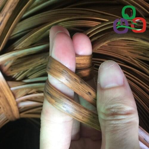 500G 60M Wood grain color flat synthetic PE rattan weaving material plastic rattan for knit and repair chair ect
