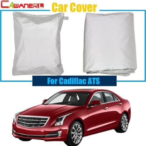 Cawanerl Full Car Cover Sun Snow Rain Resistant Protector Anti UV Cover Car-Cover Dustproof For Cadillac ATS