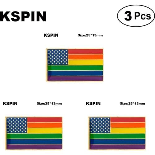 U.S.A Rainbow Badge Lapel Pin Brooches Pins Flag badge Brooch Badges
