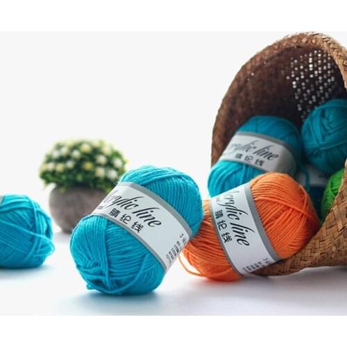 Multi-colored Soft Hand Knitting Yarn Cotton Wool Yarn Crochet Thread DIY Handcraft Supplies For Clothing Blanket Scarf
