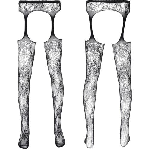 Sexy Stockings Open Crotch Pantyhose Tights Plus Size Women Lingerie Crotchless Transparent See-through Mesh Fishnet Pantyhose