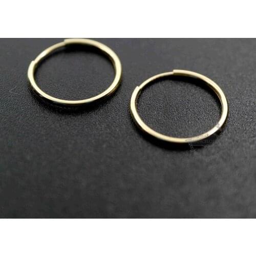 12-65MM Gold Filled Color Not Tarnished 1.25MM 16Gauge Wire Beading Earrings Hoop DIY Earrings Supplies Findings 1705061