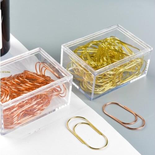 Plus size Paper Clip Plating super size Pin Boxed Learning Office Stationery Office Accessories Paper Clips Bookmark Clips Paper
