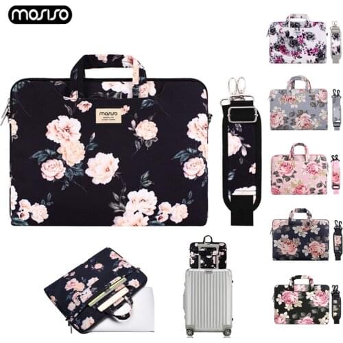 MOSISO New Laptop Bag Case 13.3 14 15.6 Inch Canvas Notebook Bag for Macbook Air Pro 13 15 Computer Handbag Briefcase Bags Women