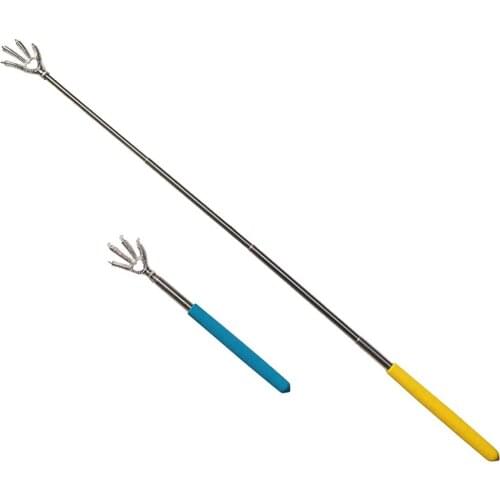 Telescopic Claw Extendable Durable Stainless Steel Itchy Back Scratcher Massager Tool With Anti-Slip Handle